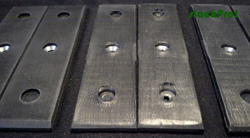 Very first (unsuccessful) lineGrip rubber test plates from 2010